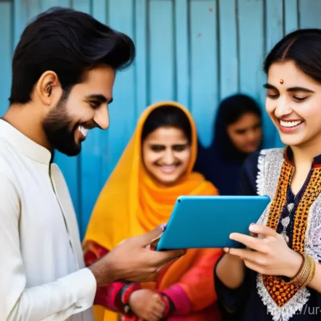 문화콘텐츠 기획 전문가 인터뷰 - **Prompt 1: Vibrant Youth Embracing Digital Pakistani Culture**
A diverse group of young Pakista...
