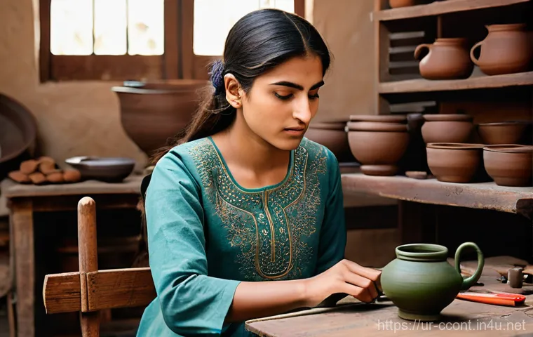 문화콘텐츠 기획에서의 지역 문화 활성화 - A lively cultural festival bustling with people in a Pakistani city. The foreground features artisan...