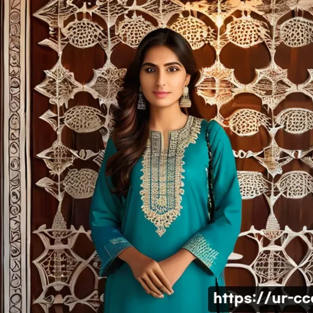 문화콘텐츠 기획 입문자를 위한 가이드 - **Cultural Heritage Meets Digital Era:** A vibrant, medium-shot image of a confident young Pakistani...