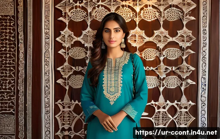 문화콘텐츠 기획 입문자를 위한 가이드 - **Cultural Heritage Meets Digital Era:** A vibrant, medium-shot image of a confident young Pakistani...
